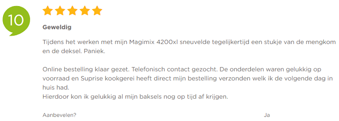 Magimix 4200 XL deksel beoordeling 1