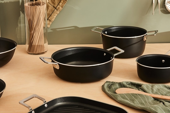 Alessi kookpan laag Pots and pans zwart 24 cm zonder deksel - afb. 2