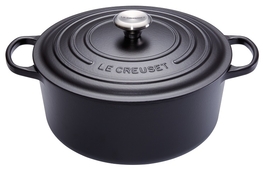 Le Creuset braadpan Signature rond 24 cm mat zwart