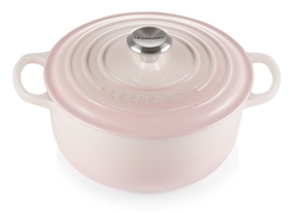 Le Creuset braadpan Signature rond 24 cm shell pink