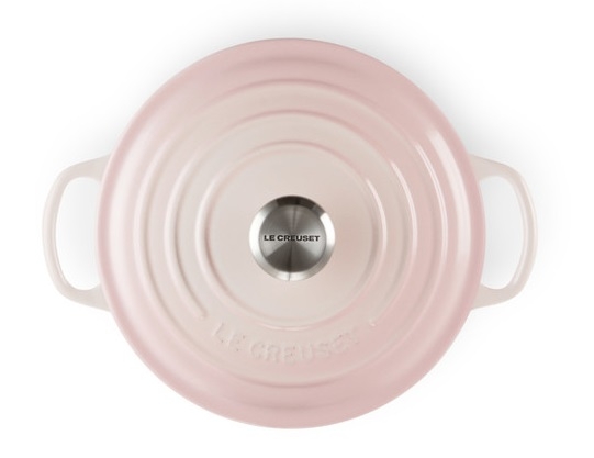 Le Creuset braadpan Signature rond 24 cm shell pink - afb. 4