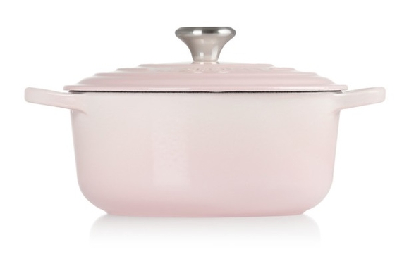 Le Creuset braadpan Signature rond 24 cm shell pink - afb. 2