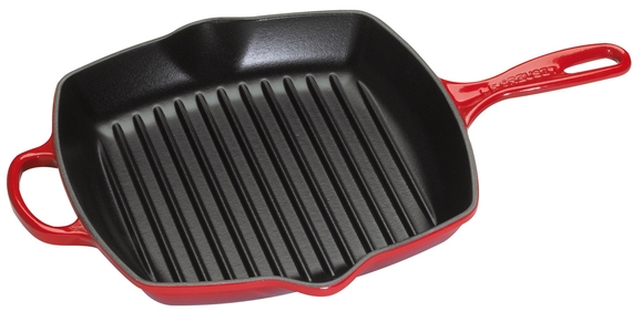 Le Creuset vierkante grillpan 26 cm kersenrood - afb. 1