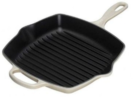 Le Creuset vierkante grillpan 26 cm meringue