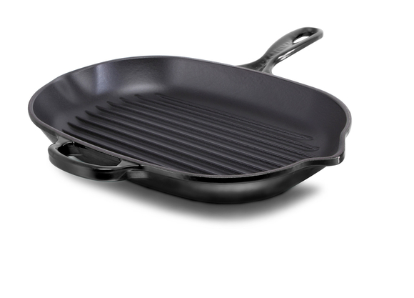 Le Creuset ovale grillpan 32 cm mat zwart - afb. 1