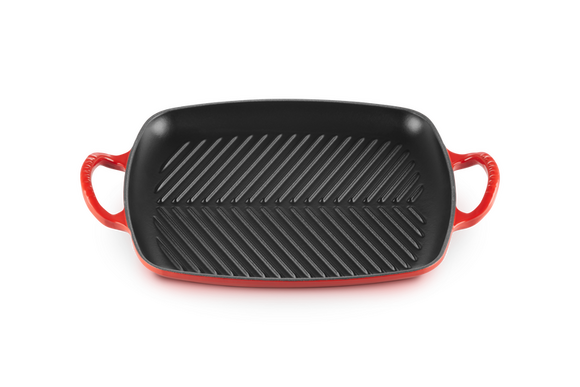 Le Creuset rechthoekige grillplaat 30 x 27 cm kersenrood - afb. 3