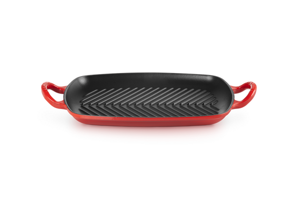 Le Creuset rechthoekige grillplaat 30 x 27 cm kersenrood - afb. 4