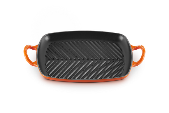 Le Creuset rechthoekige grillplaat 30 x 27 cm ORANJErood - afb. 3