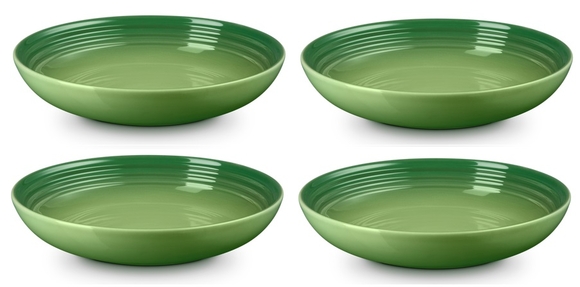 Le Creuset aardewerk diep bord 22 cm bamboo groen per stuk - afb. 1