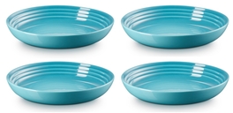 Le Creuset aardewerk diep bord 22 cm caribbean blue per stuk