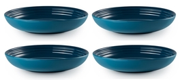 Le Creuset aardewerk diep bord 22 cm deep teal per stuk