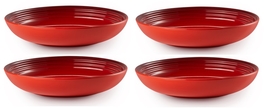 Le Creuset aardewerk diep bord 22 cm kersenrood per stuk