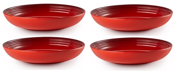 Le Creuset aardewerk diep bord 22 cm kersenrood per stuk - afb. 1