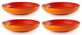 Le Creuset aardewerk diep bord 22 cm ORANJErood per stuk