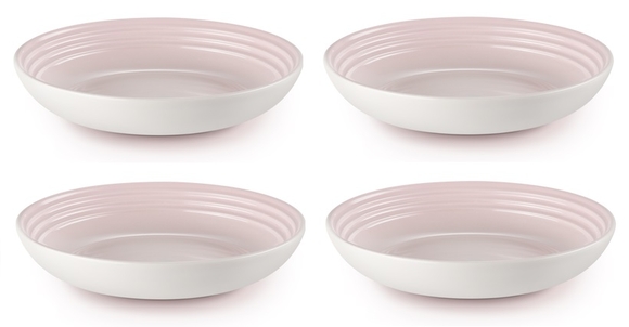 Le Creuset aardewerk diep bord 22 cm shell pink per stuk - afb. 1