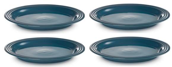 Le Creuset aardewerk dinerbord 27 cm deep teal per stuk - afb. 1