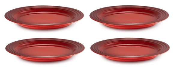 Le Creuset aardewerk dinerbord 27 cm kersenrood per stuk - afb. 1