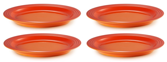 Le Creuset aardewerk dinerbord 27 cm ORANJErood per stuk - afb. 1