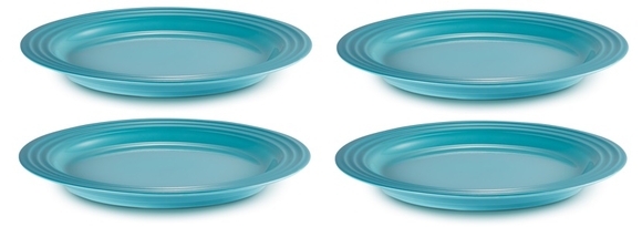 Le Creuset aardewerk klein bord 22 cm caribbean blue per stuk - afb. 1