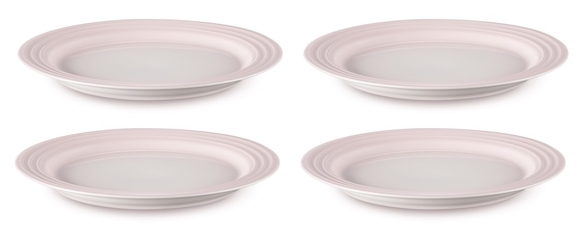 Le Creuset aardewerk klein bord 22 cm shell pink per stuk - afb. 1