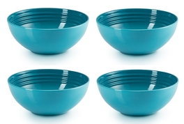 Le Creuset aardewerk ontbijtkom 16 cm caribbean blue per stuk