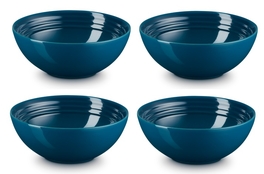 Le Creuset aardewerk ontbijtkom 16 cm deep teal per stuk