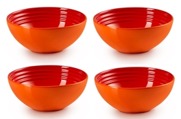 Le Creuset aardewerk ontbijtkom 16 cm ORANJErood per stuk