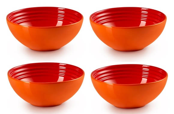 Le Creuset aardewerk ontbijtkom 16 cm ORANJErood per stuk - afb. 1