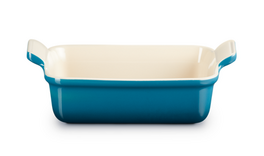 Le Creuset aardewerk ovenschaal 19 cm deep teal