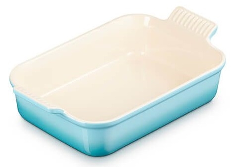 Le Creuset aardewerk ovenschaal 26 cm caribbean blue - afb. 1