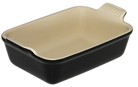 Le Creuset aardewerk ovenschaal 26 cm ebbenzwart - afb. 1