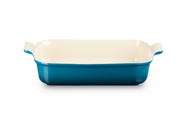 Le Creuset aardewerk ovenschaal 32 cm deep teal