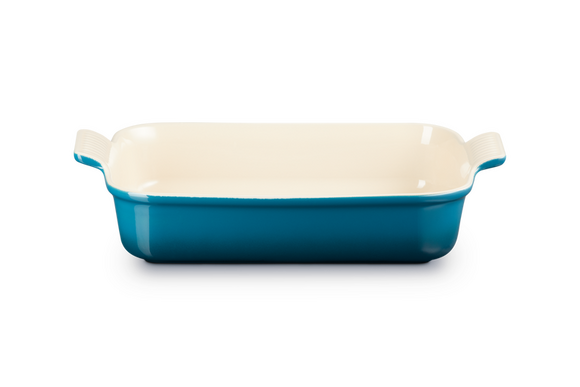 Le Creuset aardewerk ovenschaal 32 cm deep teal - afb. 1