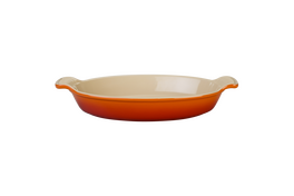 Le Creuset aardewerk ovenschaal ovaal 28 cm oranjerood