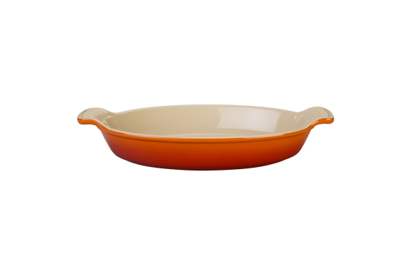 Le Creuset aardewerk ovenschaal ovaal 28 cm oranjerood - afb. 1