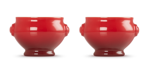 Le Creuset aardewerk soepkommen 2 stuks Kersenrood - afb. 3