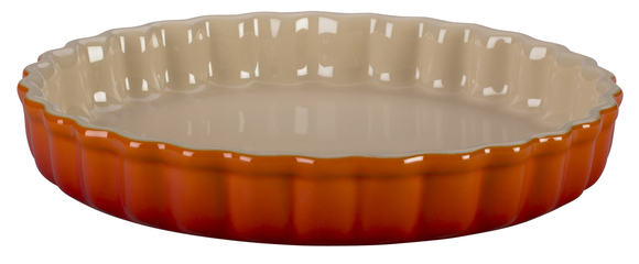 Le Creuset aardewerk taartvorm 28 cm ORANJErood - afb. 1