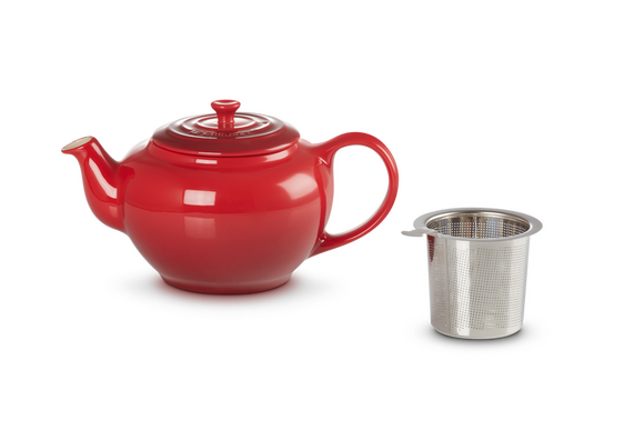 Le Creuset aardewerk theepot met filter kersenrood 1,3 ltr - afb. 5