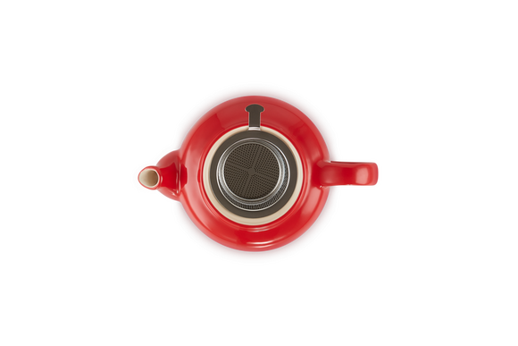 Le Creuset aardewerk theepot met filter kersenrood 1,3 ltr - afb. 4