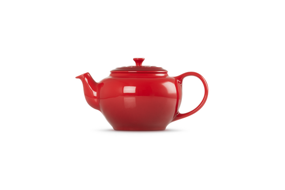 Le Creuset aardewerk theepot met filter kersenrood 1,3 ltr - afb. 2