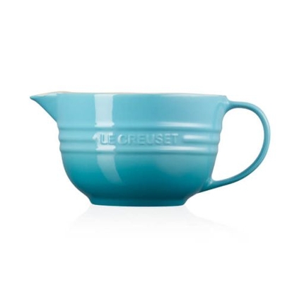 Le Creuset kleine beslagkom aardewerk 2 ltr 12 x 17 cm caribbean blue - afb. 3