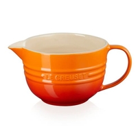 Le Creuset kleine beslagkom aardewerk 2 ltr 12 x 17 cm oranjerood