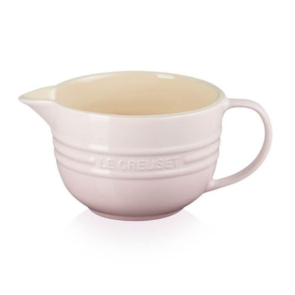 Le Creuset kleine beslagkom aardewerk 2 ltr 12 x 17 cm shell pink - afb. 1