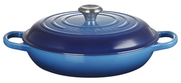 Le Creuset braadpan Campagnard 30 cm azureblauw