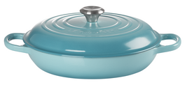 Le Creuset braadpan Campagnard 30 cm caribbean blue