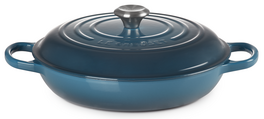 Le Creuset braadpan Campagnard 30 cm deep teal