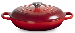 Le Creuset braadpan Campagnard 30 cm kersenrood