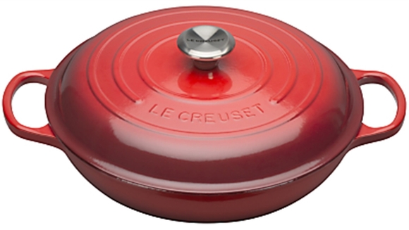 Le Creuset braadpan Campagnard 30 cm kersenrood - afb. 2