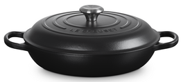 Le Creuset braadpan Campagnard 30 cm mat zwart