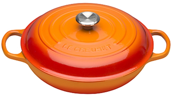 Le Creuset braadpan Campagnard 30 cm ORANJErood - afb. 2